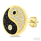 Yin Yang Petite Diamond Fashion Earrings