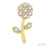 Flower Petite Diamond Fashion Earrings