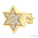 Star Of David Petite Diamond Fashion Earrings