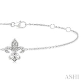 Fleur De Lis Petite Diamond Fashion Bracelet