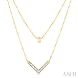 Chevron Layered Diamond Necklace