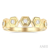 Hexagon Shape Diamond Fashion Ring