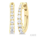 Graduated Diamond Fashion Hoop Earrings