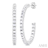 Inside-Out Diamond Half Hoop Earrings