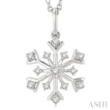 Snow Flake Petite Diamond Fashion Pendant
