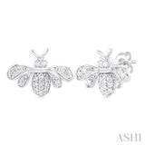 Bumble Bee Petite Diamond Fashion Earrings
