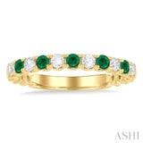 Gemstone & Diamond Wedding Band