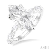 Marquise Shape Semi-Mount Diamond Engagement Ring