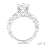 Marquise Shape Semi-Mount Diamond Engagement Ring