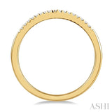 1/10 ctw Chevron Round Cut Diamond Petite Ring in 10K Yellow Gold