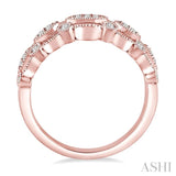 1/4 ctw Round Cut Diamond Wedding Band in 14K Rose Gold