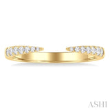 1/5 ctw Graduated Round Cut Diamond Claw Open Fashion Ring in 10K Yellow Gold