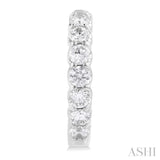 2.00 ctw Inside-Out Embellished Round Cut Diamond Hoop Earrings in 14K White Gold