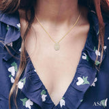 1/6 ctw Petite Pear Shape Round Cut Diamond Cluster Fashion Pendant With Chain in 10K Yellow Gold