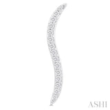 1/5 ctw Wave-Inspired Round Cut Diamond Fashion Stud Earring in 10K White Gold