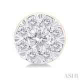 1/6 ctw Lovebright Petite Round Shape Round Cut Diamond Fashion Stud Earring in 10K Yellow Gold