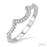 1/6 ctw Round Cut Diamond Wedding Band in 14K White Gold