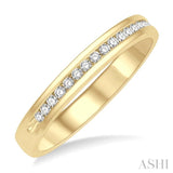 1/4 ctw Round Cut Diamond Men's Band 14K Yellow Gold