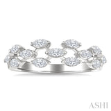 1/2 Ctw Scatter Marquise Cut Diamond Fashion Band in 14K White Gold