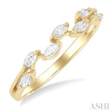 1/3 Ctw Zig-Zag Scatter Marquise Cut Diamond Fashion Band in 14K Yellow Gold