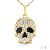 .15CTRDDM PETITE SKULL PD YG 10K-S+CH*