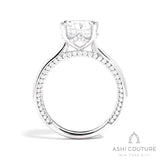 Bridal Solitaire Round Semi-Mount Engagement Ring in White Gold
