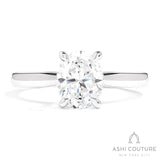 Bridal Solitaire Oval Semi-Mount Engagement Ring in White Gold