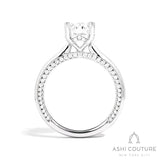 Bridal Solitaire Oval Semi-Mount Engagement Ring in White Gold