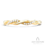 Bridal Twist Band in Yellow Gold