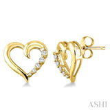 Heart Shape Journey Diamond Earrings