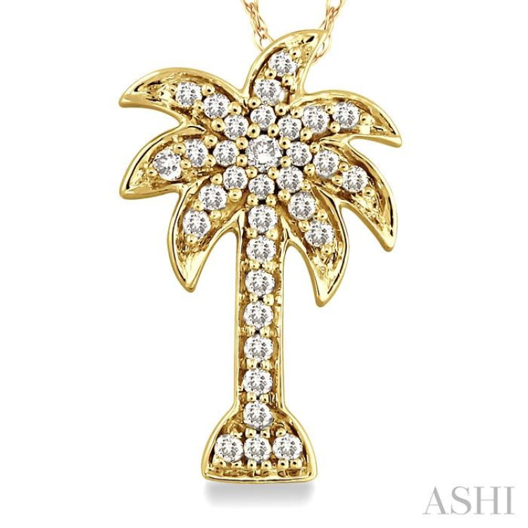 Palm Tree Diamond Fashion Pendant