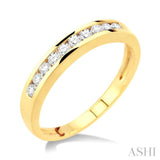 1/4 Ctw Channel Set Round Cut Diamond Band in 14K Yellow Gold