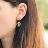 Diamond Fleur De Lis Earrings