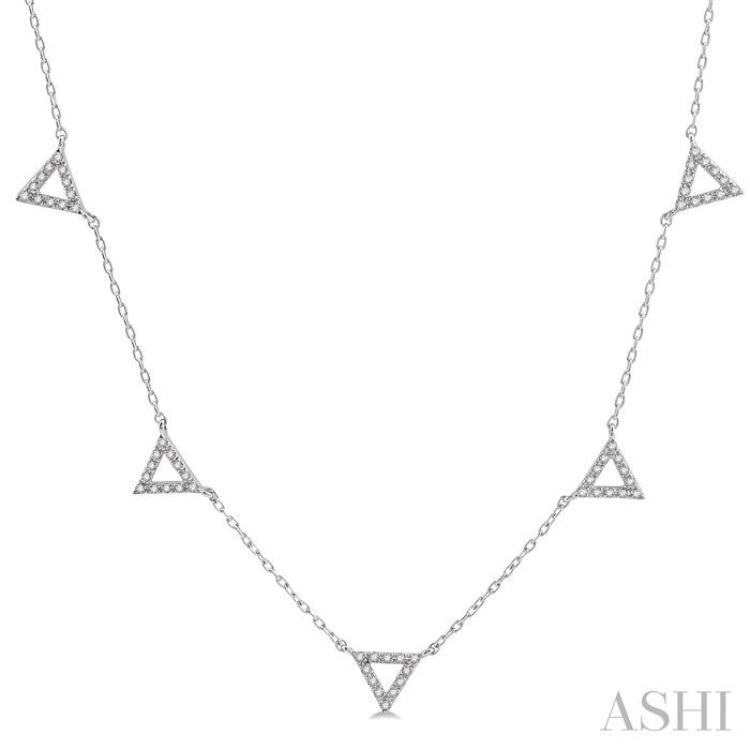 Triangle Station Diamond Necklace