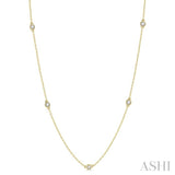 1/3 Ctw Round Cut Diamond Fashion Necklace in 14K Yellow Gold