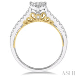 Pear Shape Lovebright Bridal Diamond Ring