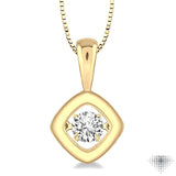 3/8 Ctw Diamond Emotion Pendant in 14K Yellow Gold with Chain
