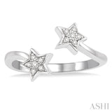 Twin Star Open Light Weight Diamond Fashion Ring