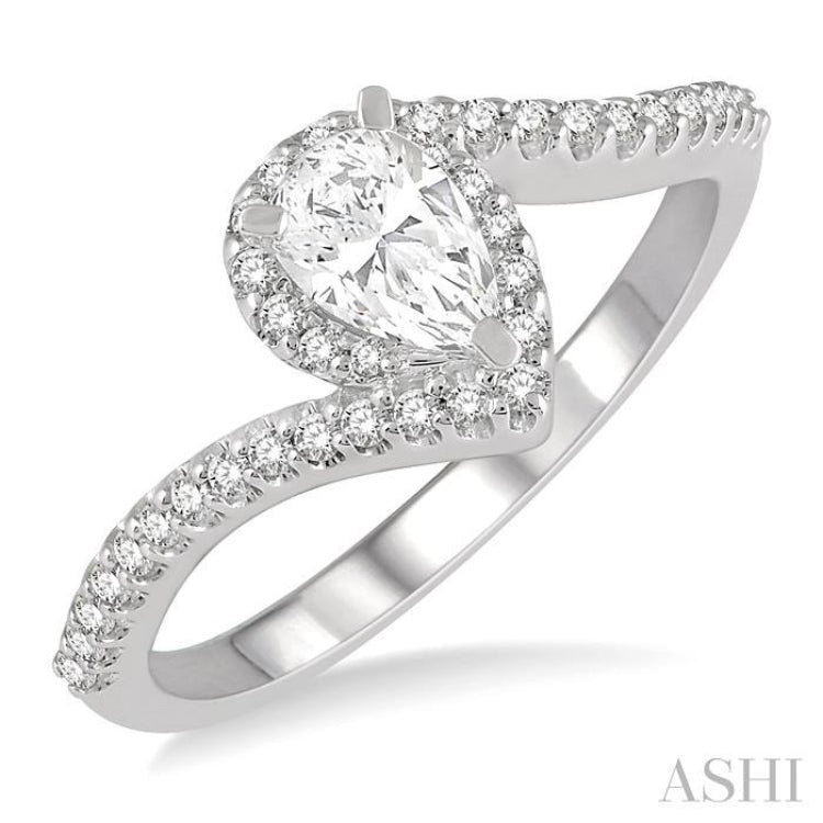Pear Shape Diamond Engagement Ring