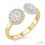 3/8 Ctw Diamond Lovebright Ring in 14K Yellow and White Gold