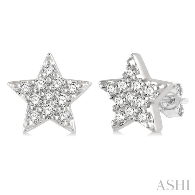 Star Petite Diamond Fashion Earrings